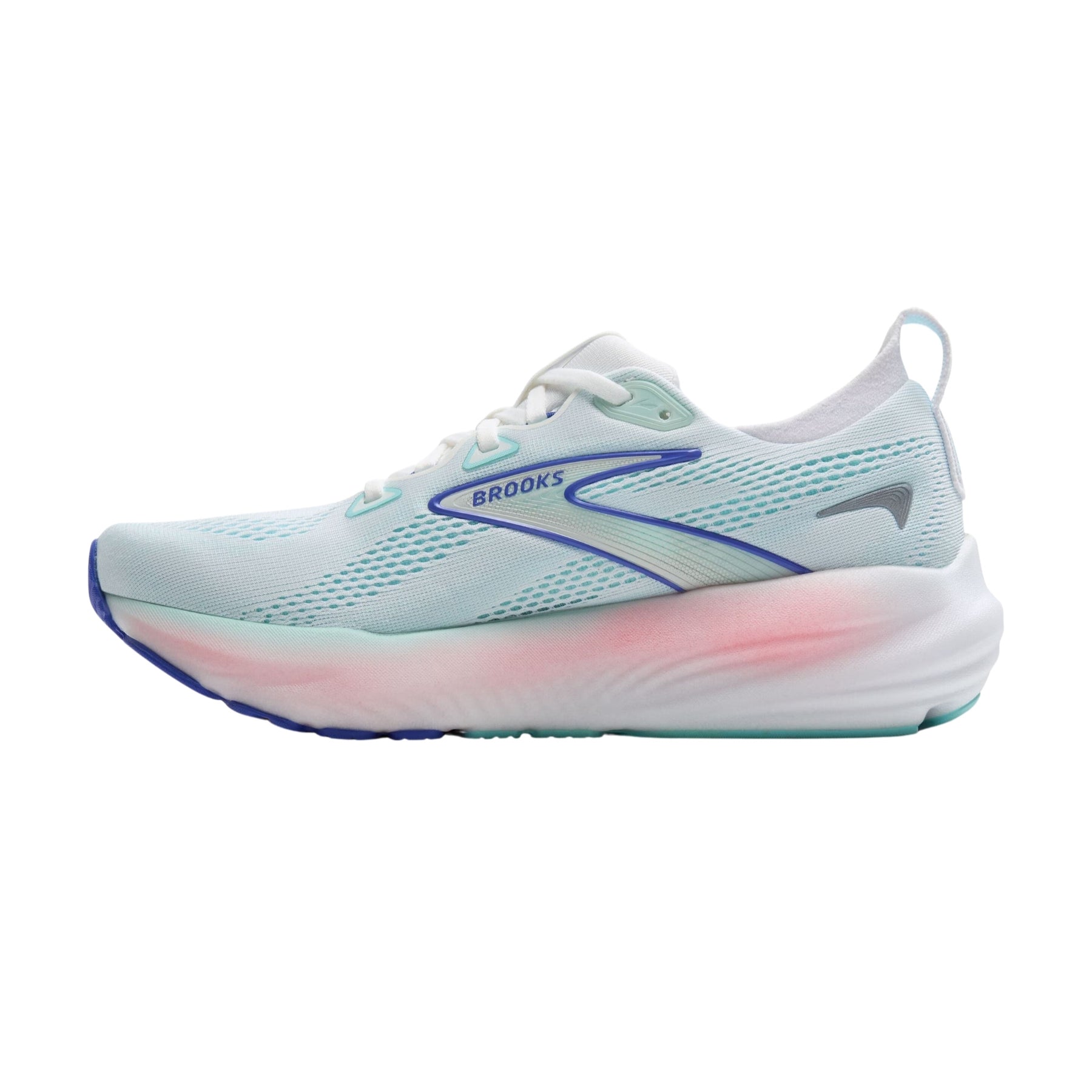 Brooks Glycerin 22 Womens Running Shoes: White/Limpet Shell/Amparo Blue