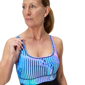 Speedo Women's Contour Eclipse Swimsuit: Blue/Purple