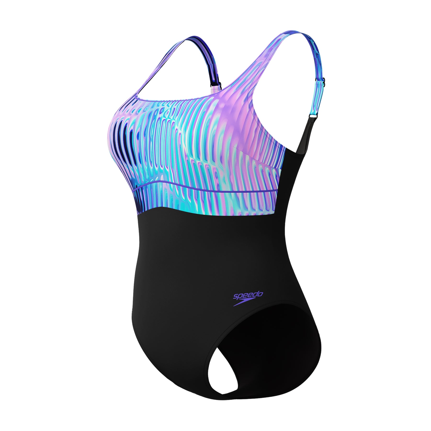 Speedo Women's Contour Eclipse Swimsuit: Blue/Purple