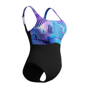 Speedo Women's Contour Eclipse Swimsuit: Blue/Purple