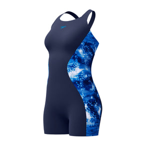 Speedo Women's Digital Printed Legsuit: Navy