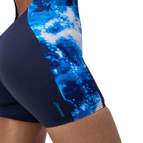 Speedo Women's Digital Printed Legsuit: Navy