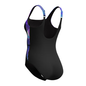 Speedo Women's LunaLustre Printed Swimsuit: Blue/Purple
