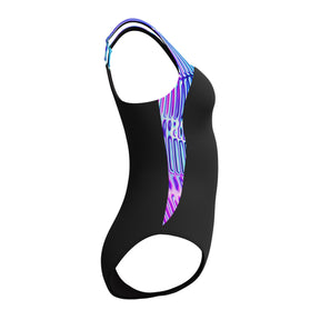 Speedo Women's LunaLustre Printed Swimsuit: Blue/Purple