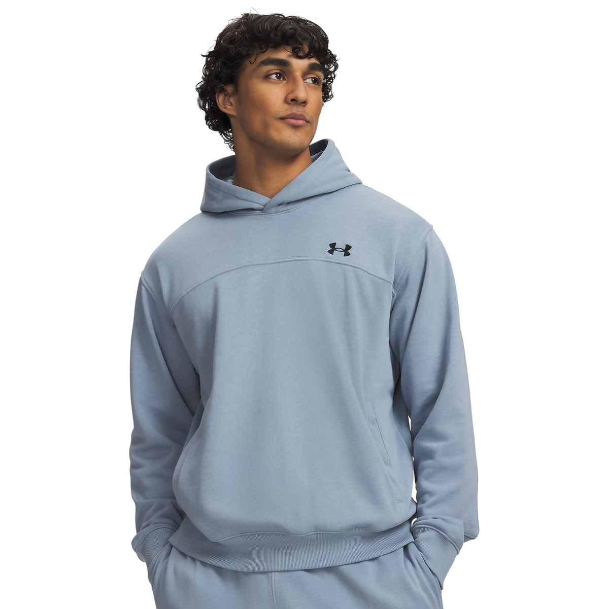 Under Armour Rival Lightweight Men's Hoodie: Blue Wind/Black