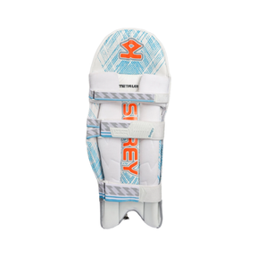Shrey Meta VR Cricket Batting Legguard: White/Turquoise