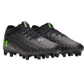 Under Armour Magnetico Select 6 Junior Football Shoes: Metallic Black/Hyper Green