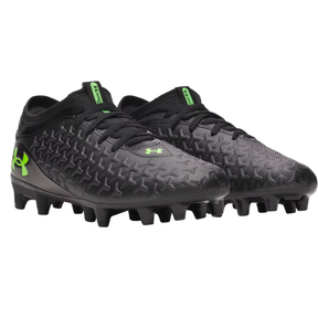 Under Armour Magnetico Select 6 Junior Football Shoes: Metallic Black/Hyper Green
