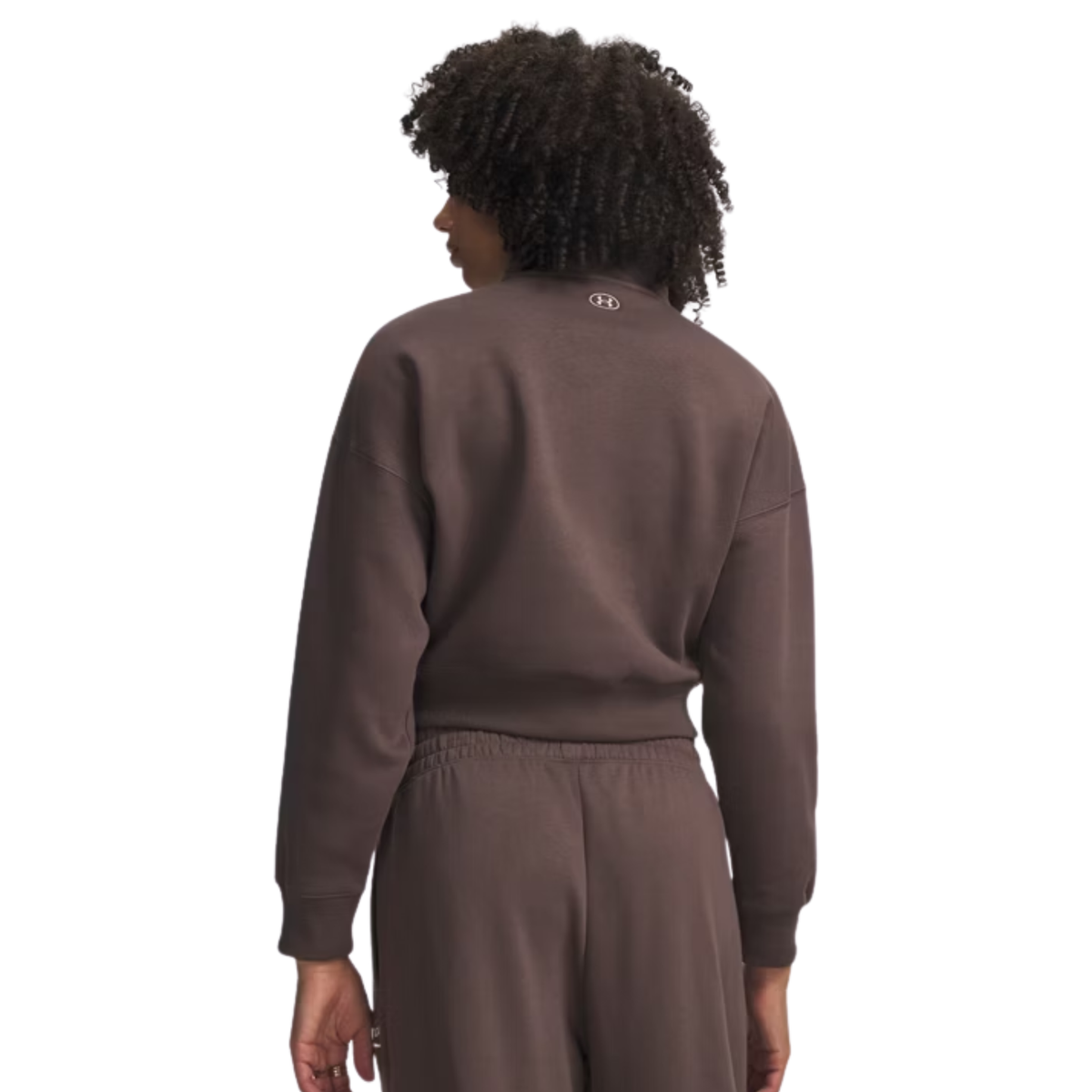 Under Armour Rival Varsity Half Zip Women's Fleece: Peppercorn/Bashful Pink
