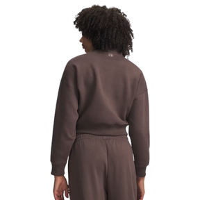 Under Armour Rival Varsity Half Zip Women's Fleece: Peppercorn/Bashful Pink
