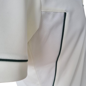 Salamander Polyester Cricket Shirt: Green Trim