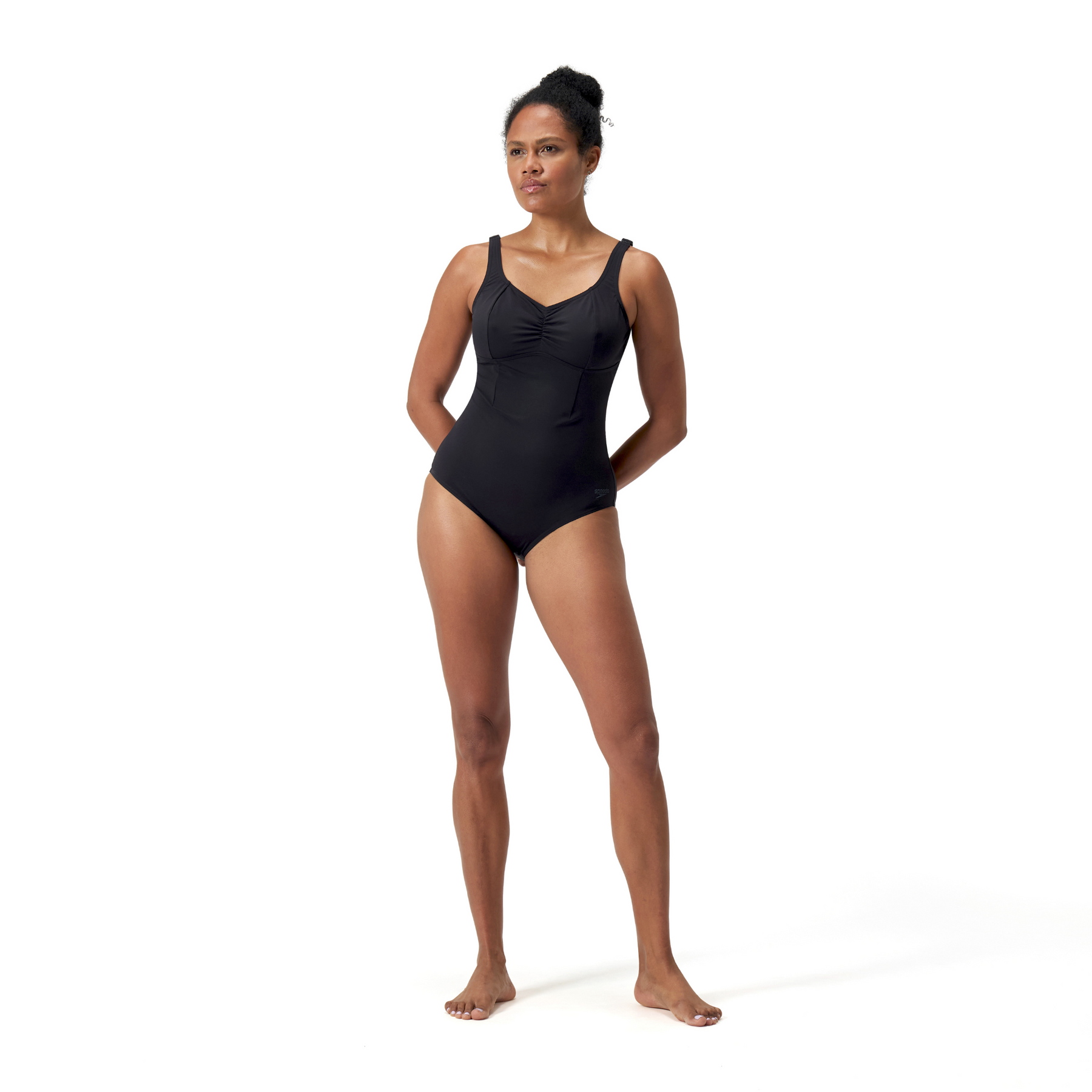 Speedo Women's AquaNite Longer Body Shaping Swimsuit: Black