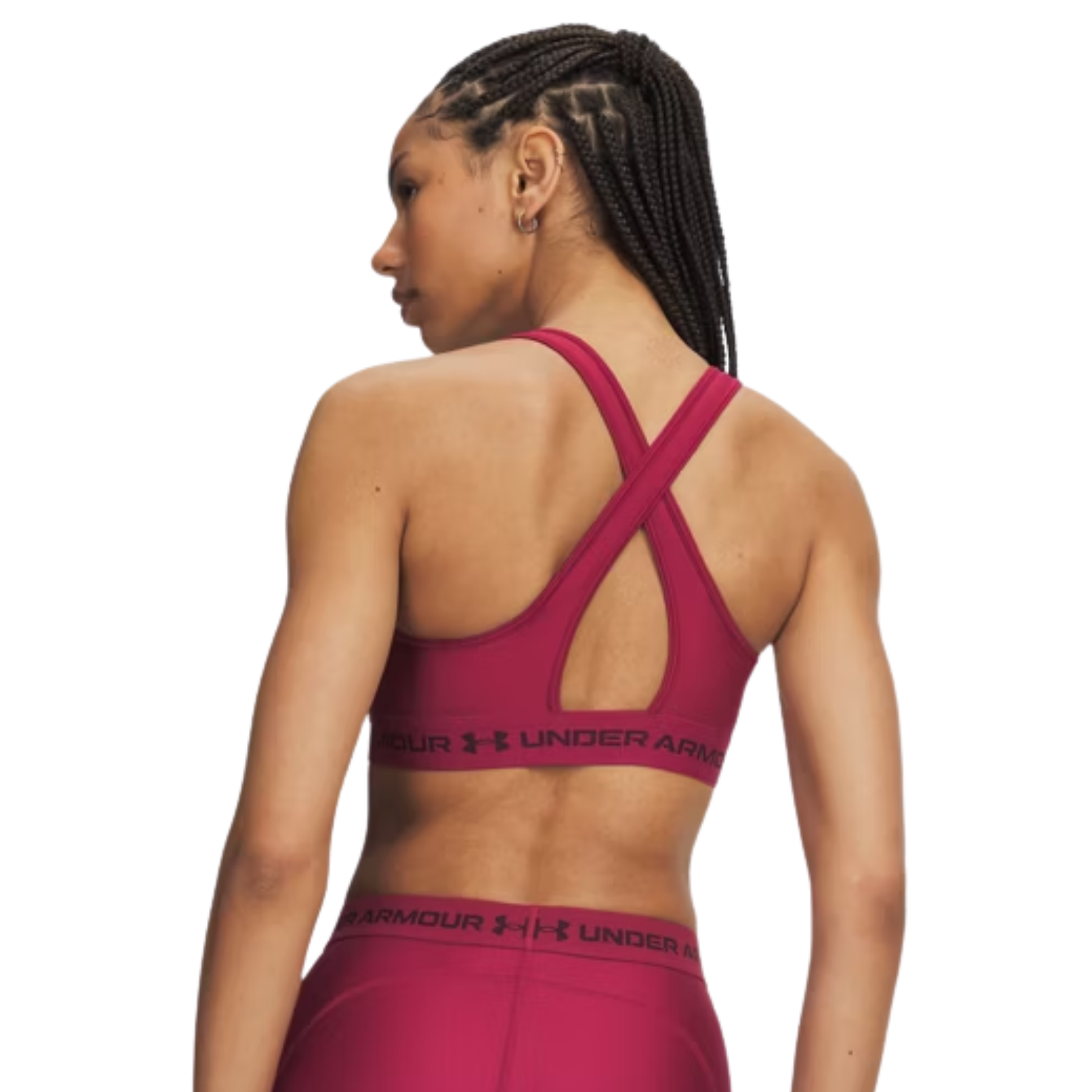 Under Armour Crossback Mid Women's Sports Bra: Claret/Ox Blood