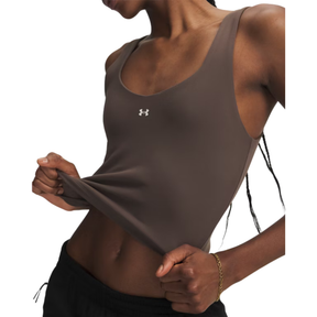 Under Armour Motion Women's Tank: Peppercorn/White