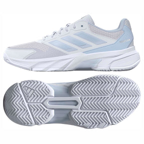 Adidas CourtJam Control 3 Womens Tennis Shoes: White/Blue