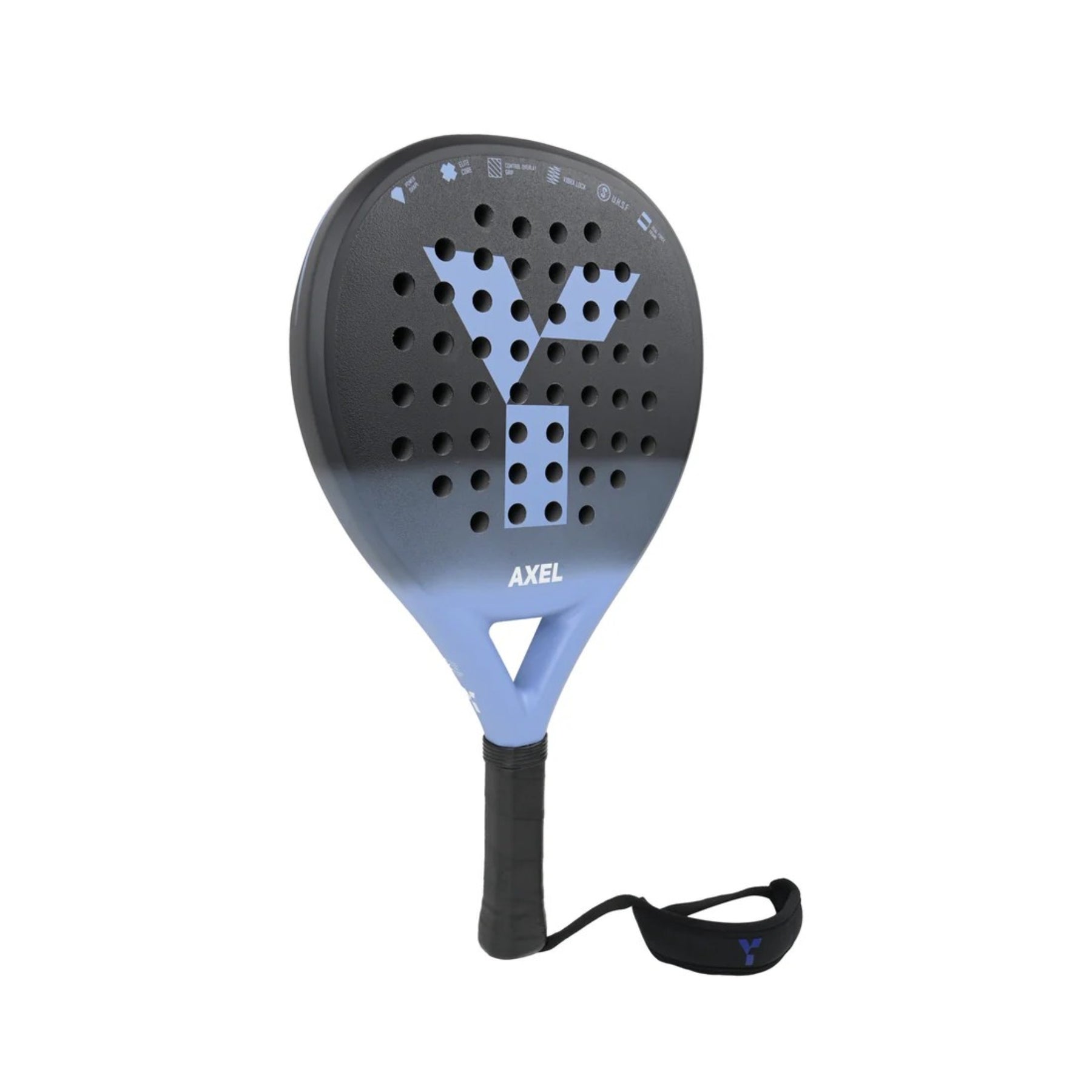 Y1 Axel Padel Racket: Black/Blue
