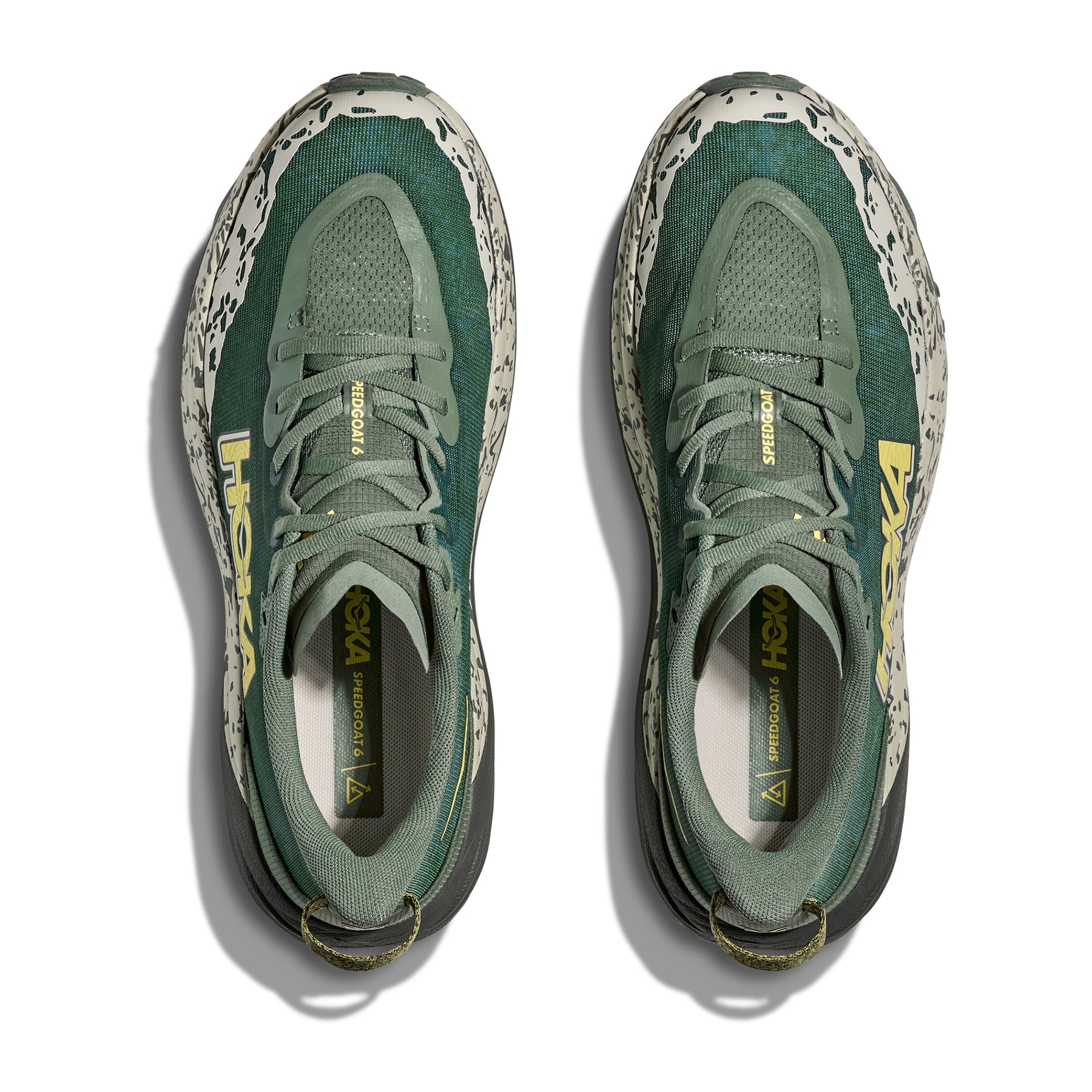 Hoka Speedgoat 6 Men's Wide Running Shoes: Fern/Asphalt Grey