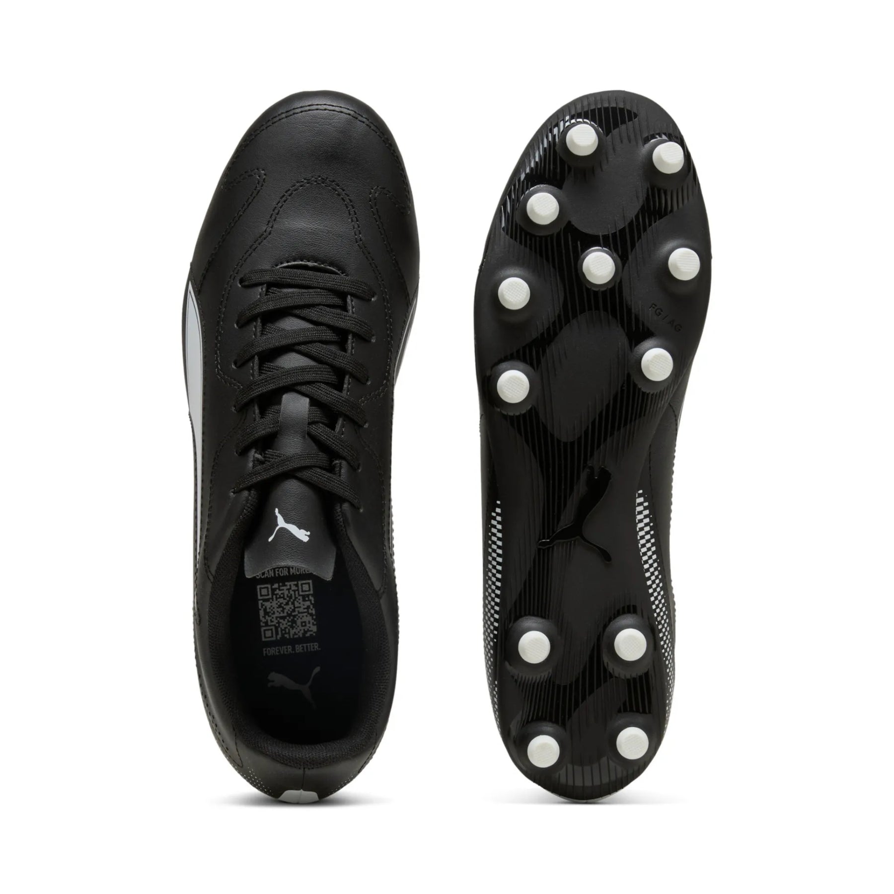 Puma Vitoria II FG/AG Football Boots: Black/White