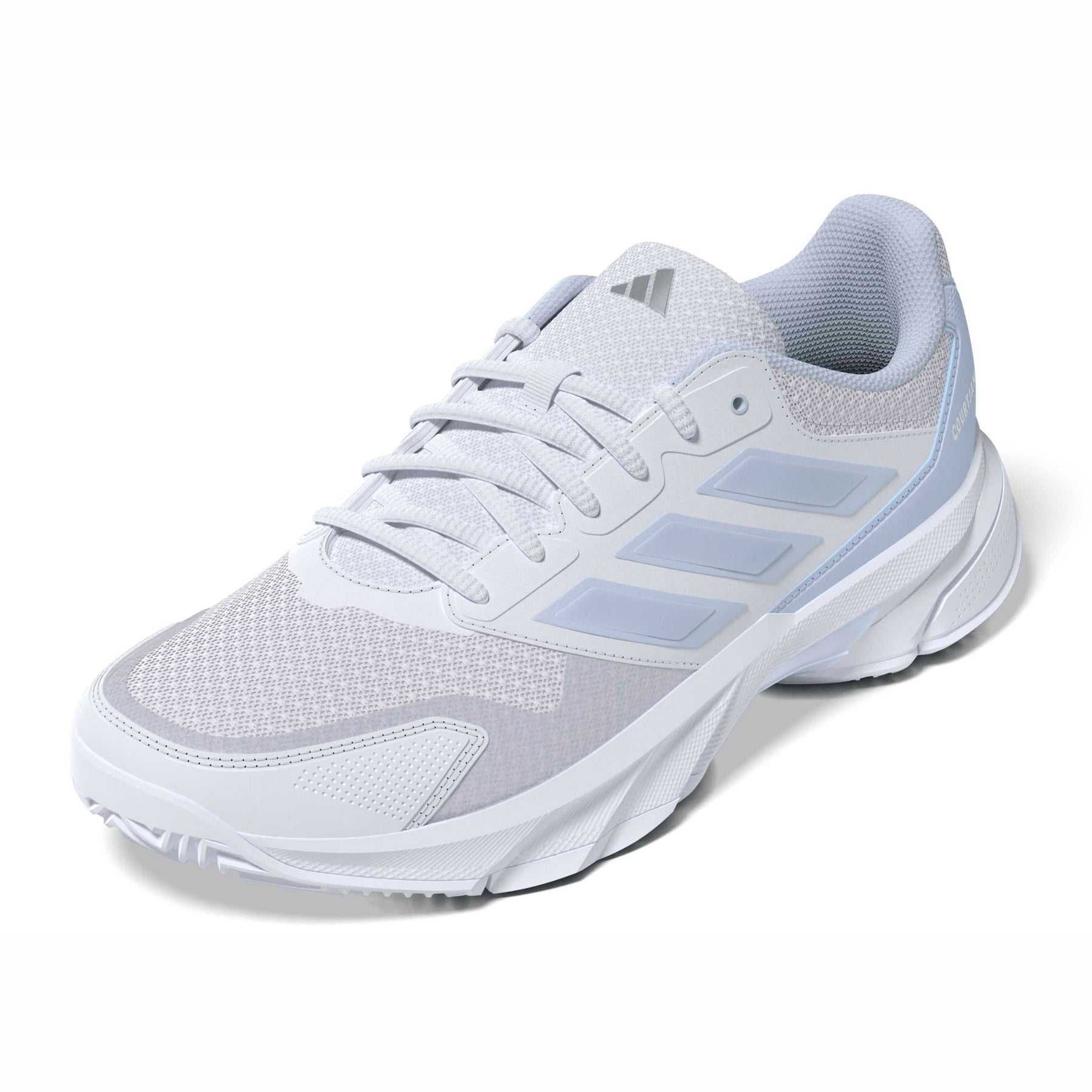 Adidas CourtJam Control 3 Womens Tennis Shoes: White/Blue