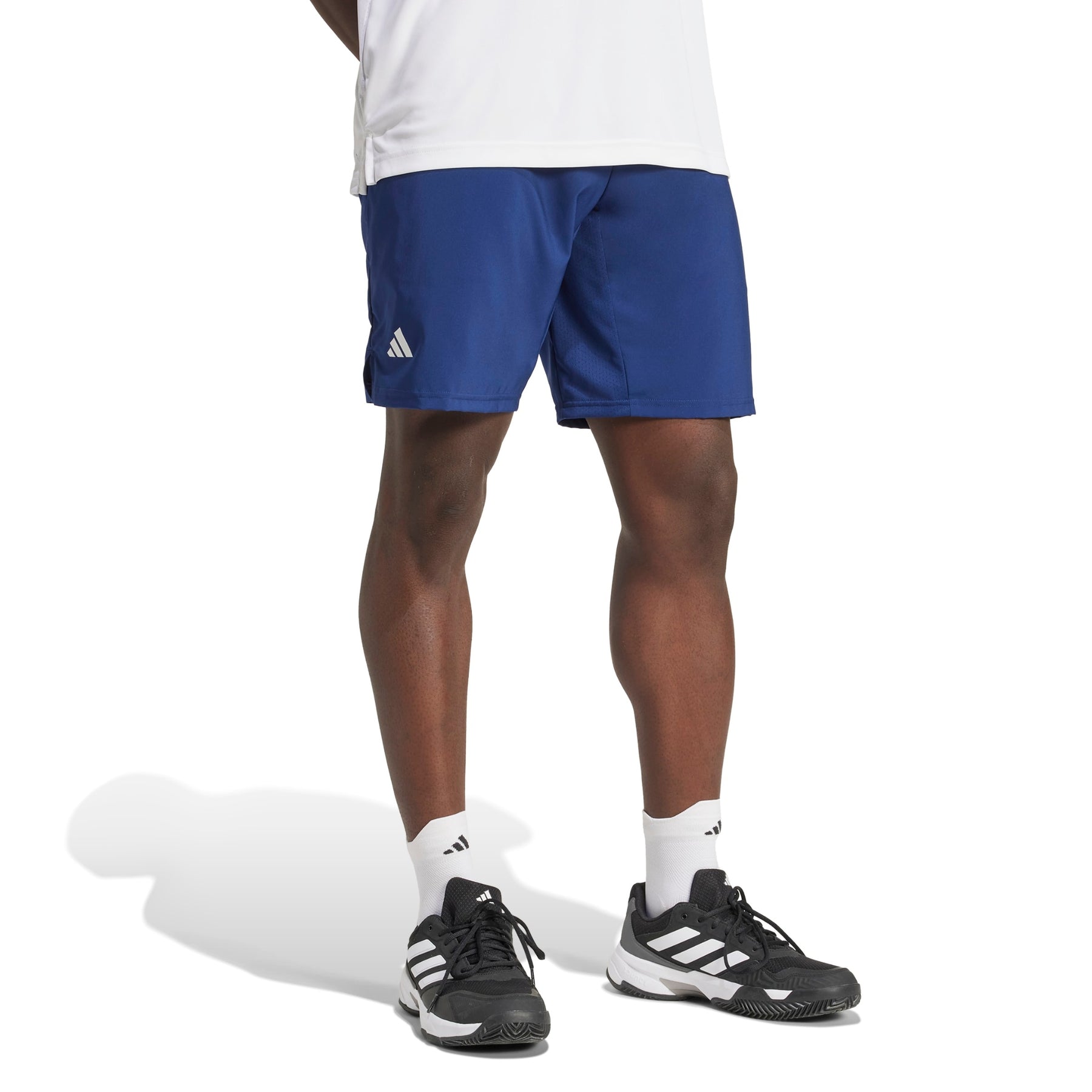 Adidas Club 3 Stripe Mens Tennis Shorts: Navy