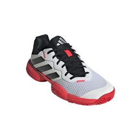 Adidas Barricade K Kids Tennis Shoes: White/Black/Red