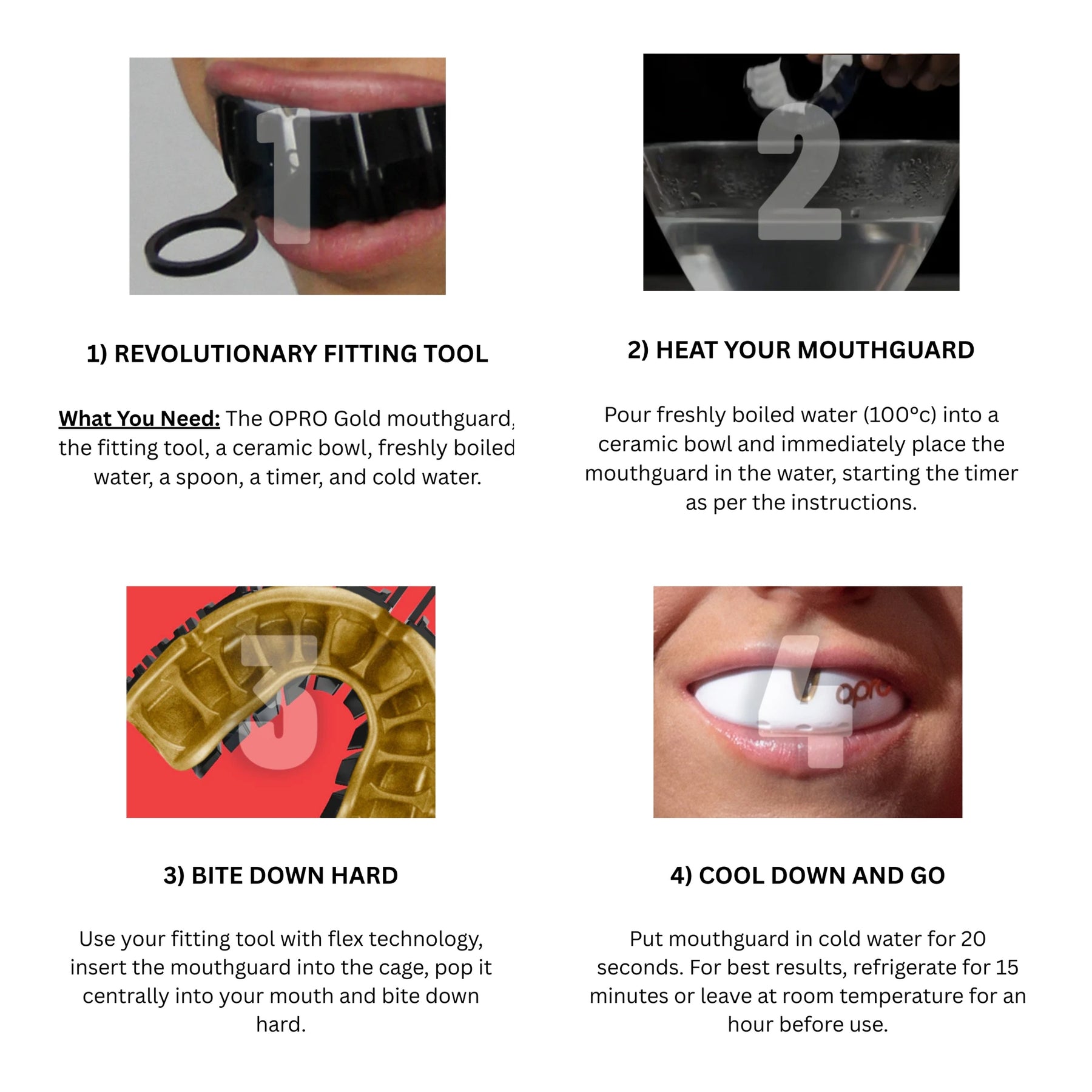 Opro Gold Self-Fit Junior Mouthguard: Black/Gold