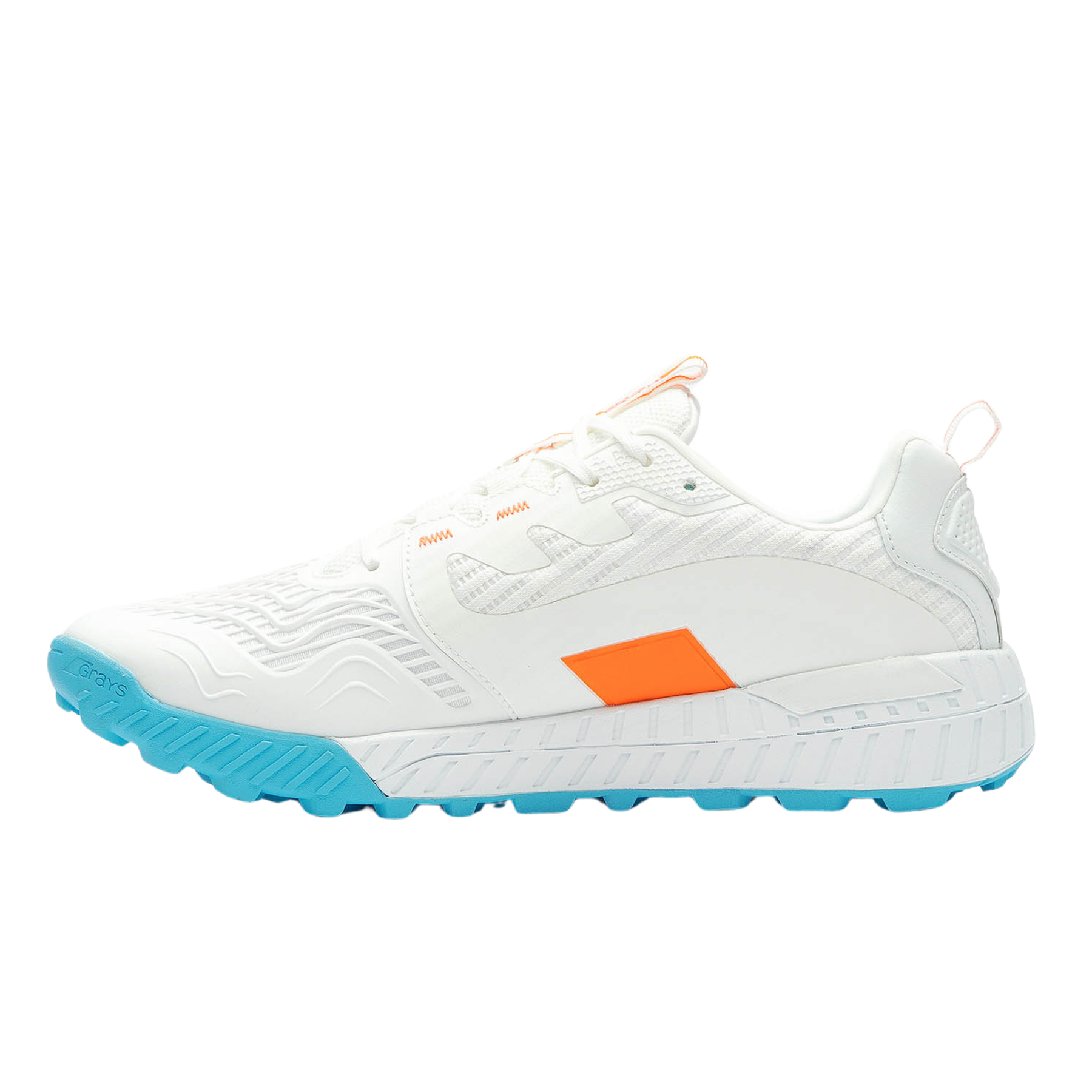 Grays Raid Hockey Shoes: White/Blue