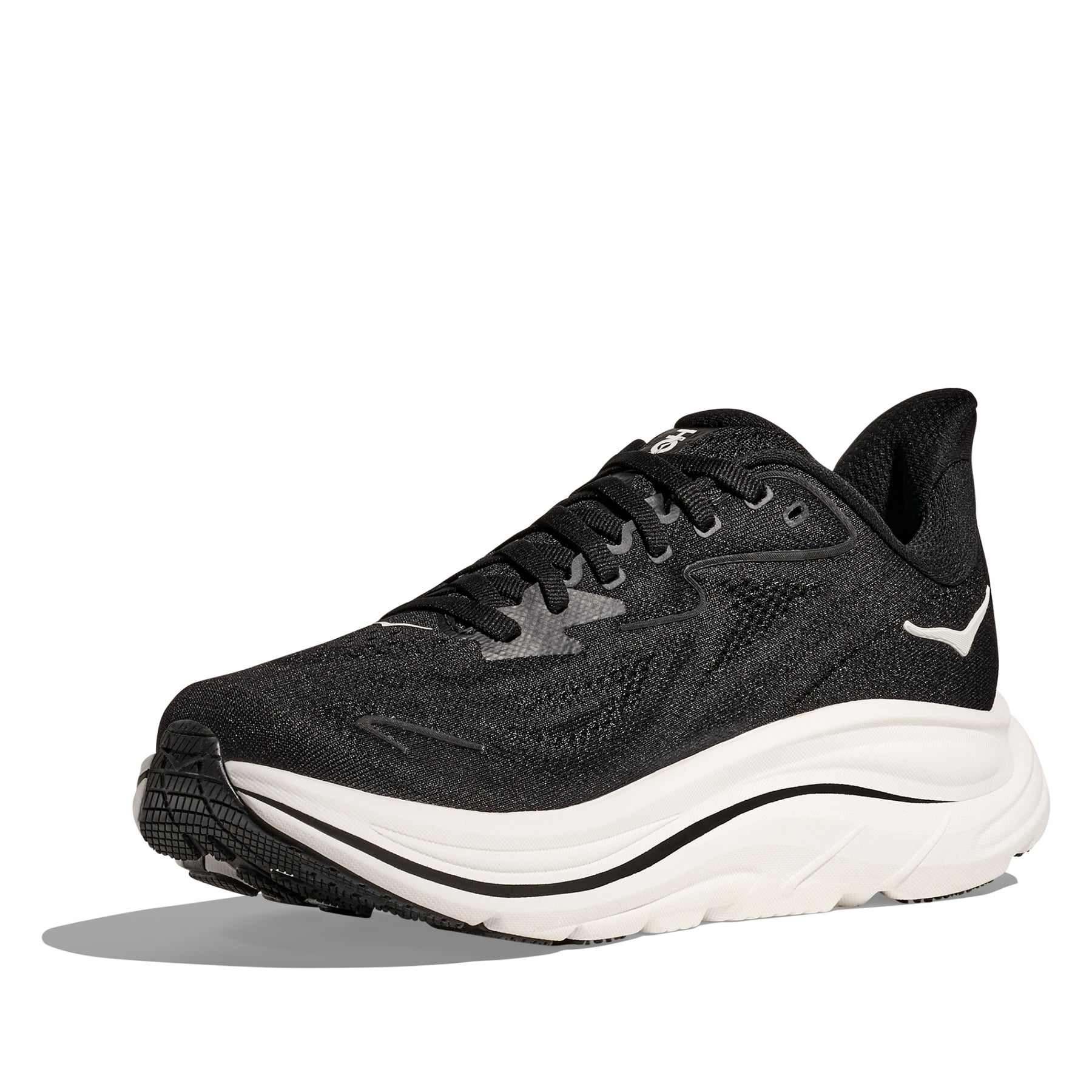 Hoka Clifton 10 Men's Running Shoes: Black/White