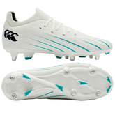 Canterbury Speed Falcon Pro SG Rugby Boots: White/Green