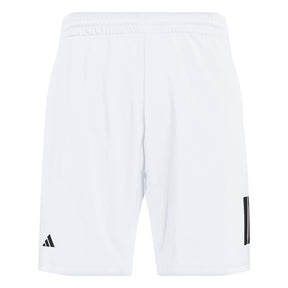 Adidas Club 3 Stripe Mens Tennis Shorts: White