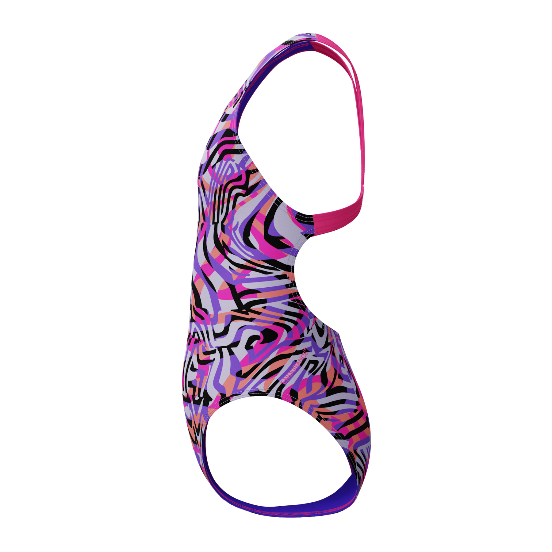 Speedo Girls Digital Allover Leaderback Swimsuit: Pink