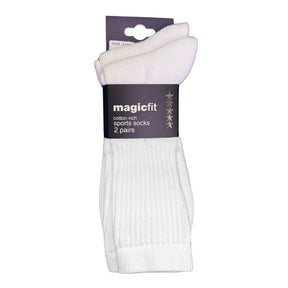 Cotton Rich Sports Socks 2 Pairs: White