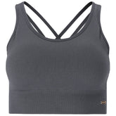 Athlecia Aideny Womens Seamless Rib Bra Top: Ombre Blue