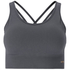 Athlecia Aideny Womens Seamless Rib Bra Top: Ombre Blue