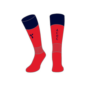 Amersham and Chalfont HC Y1 Home Socks: Red/Navy