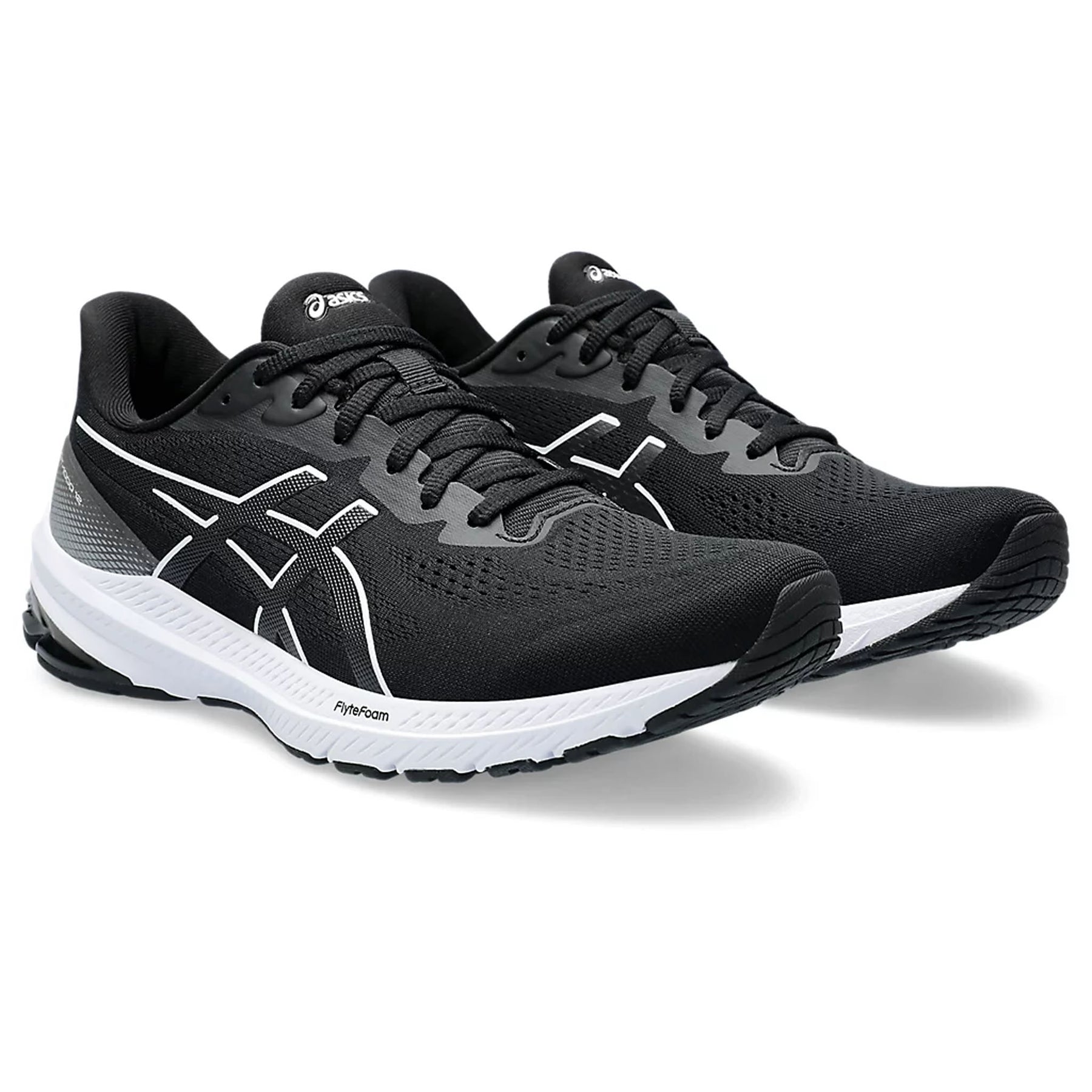 Asics GT 1000 12 Mens Running Shoes: Black/White