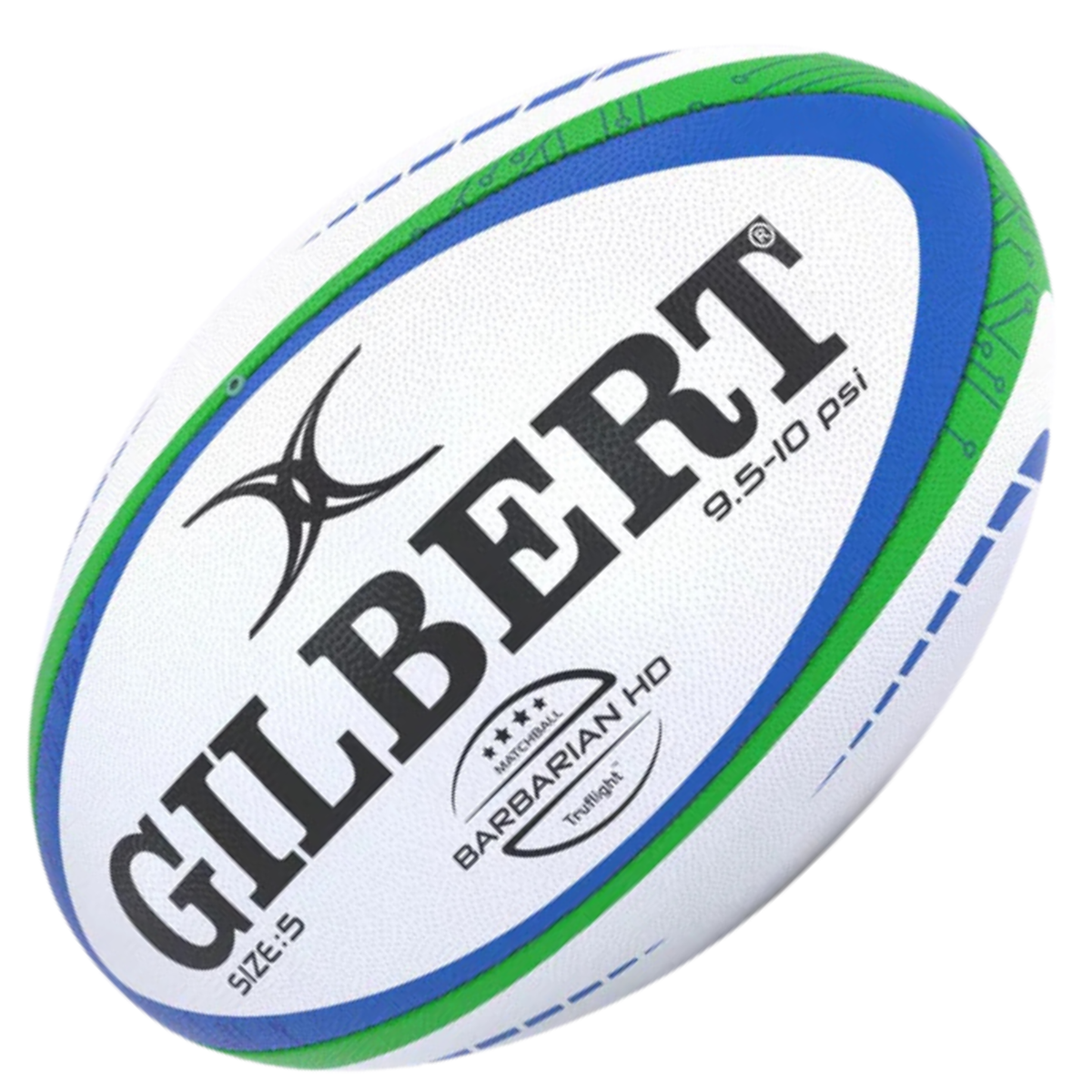 Gilbert Barbarian HD Match Rugby Ball