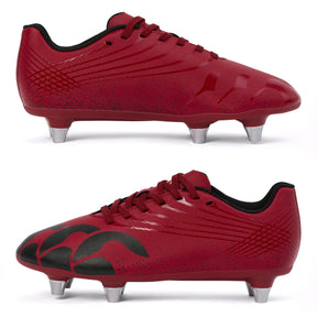 Canterbury Junior Stampede Team Soft Ground Rugby Boots: Red