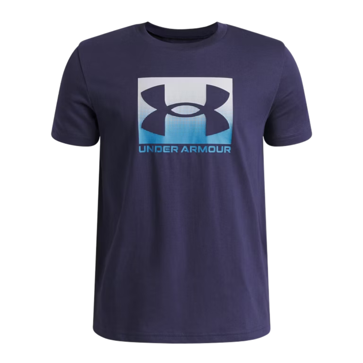 Under Armour Boxed Sports Junior SS Tee: Midnight Navy/Mod Grey
