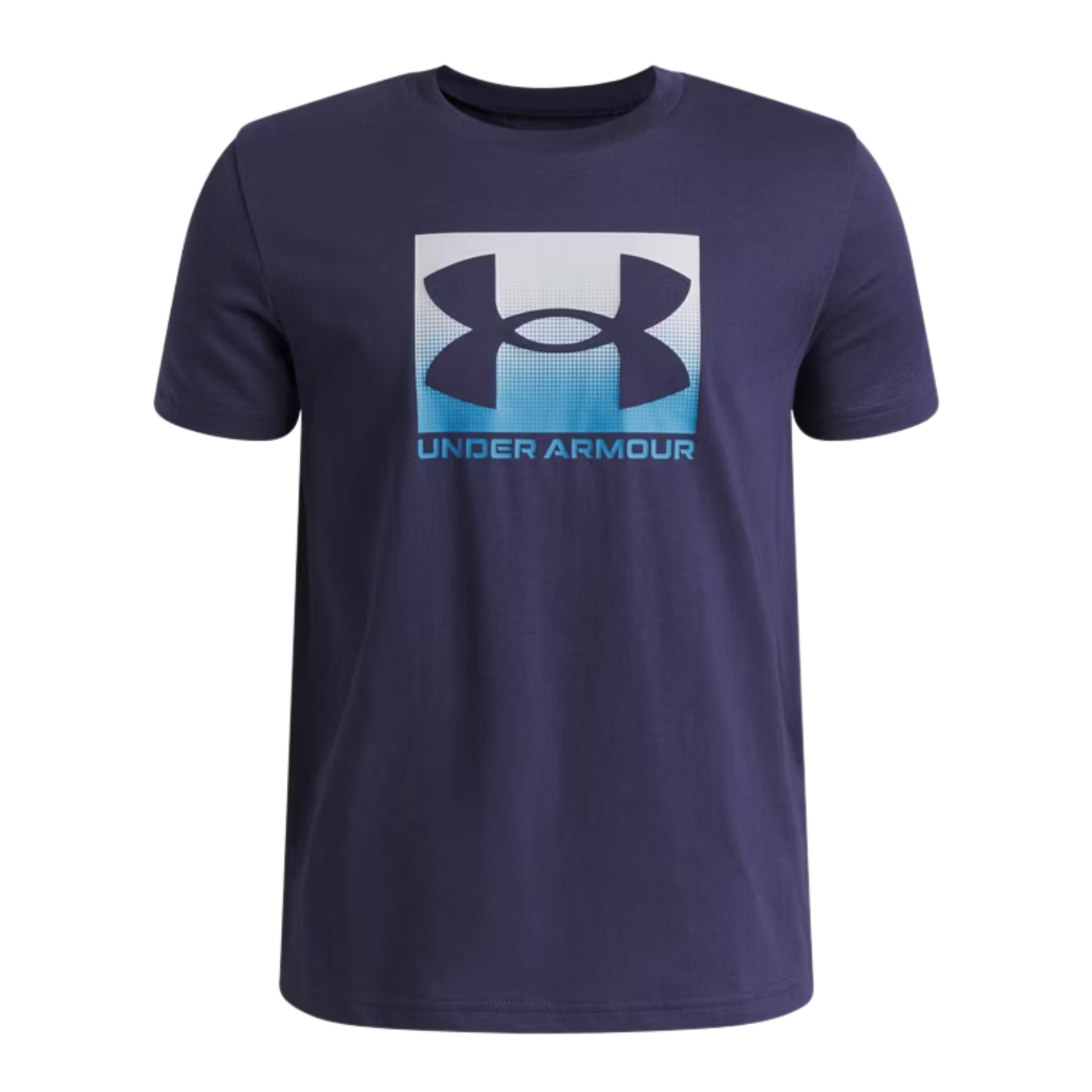 Under Armour Boxed Sports Junior SS Tee: Midnight Navy/Mod Grey