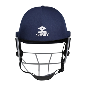 Shrey Elite Pro Stainless Steel Cricket Helmet With Fixed Visor: Navy