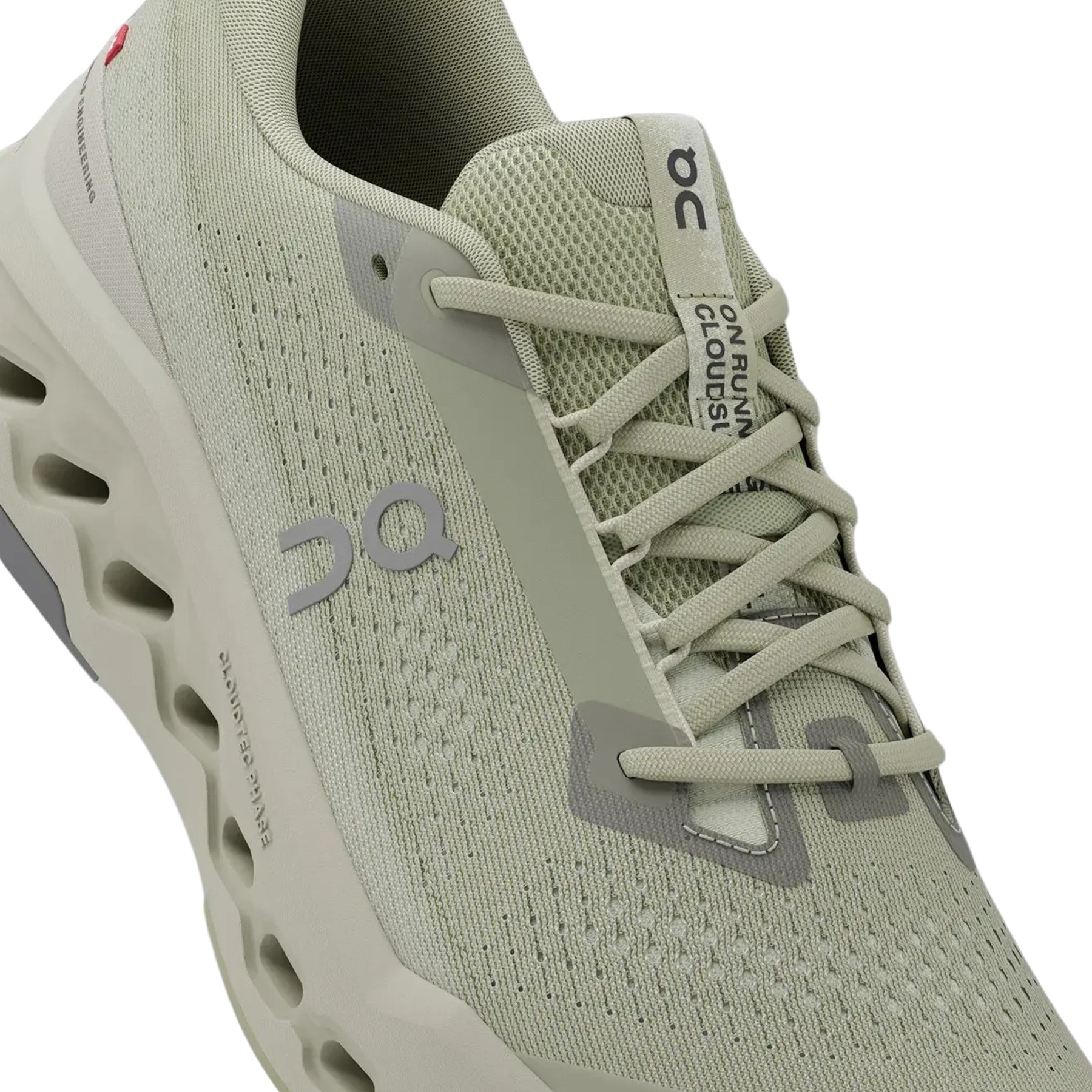 On Cloudsurfer Trail 2 Mens Running Shoes: Chalk/Ghost