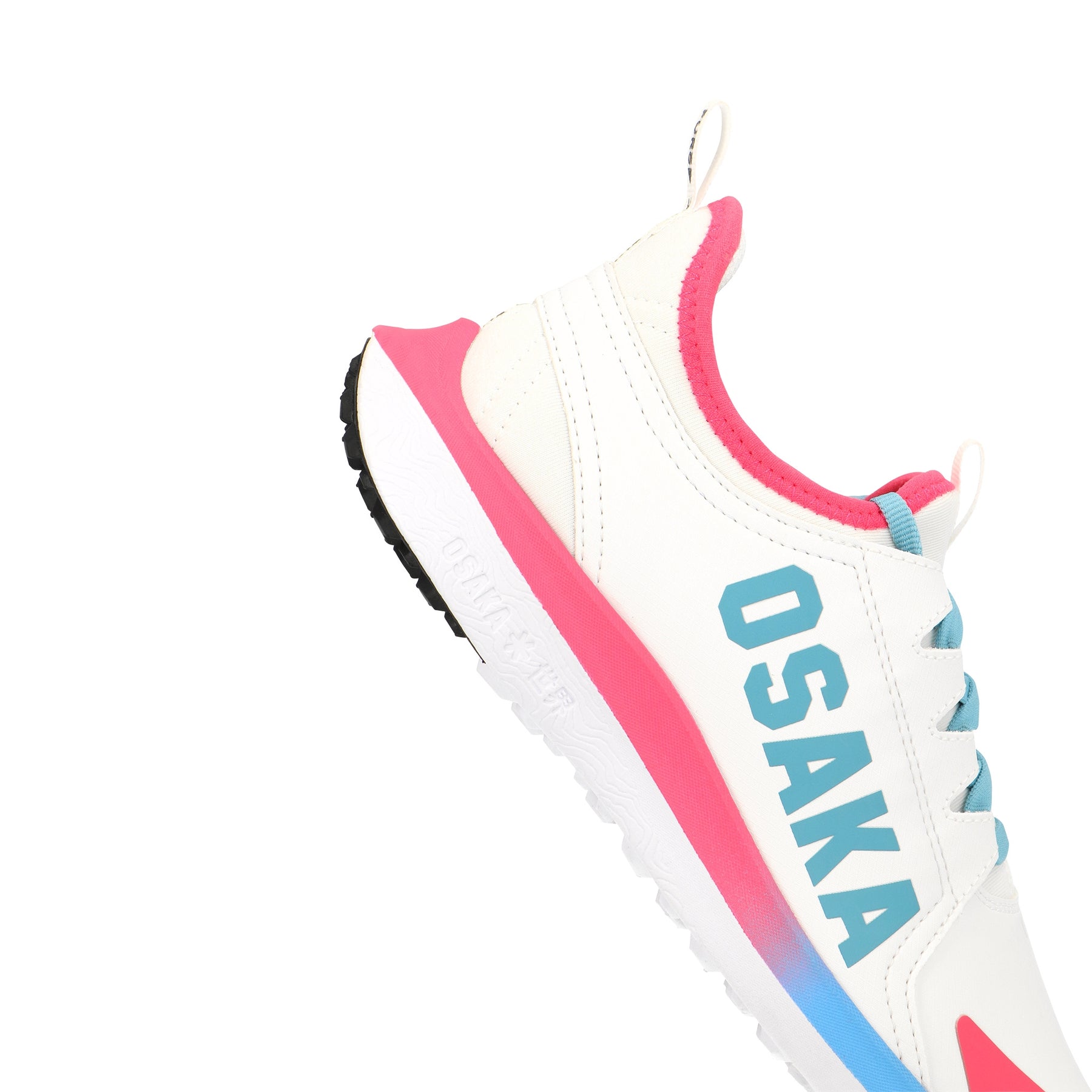 Osaka Furo Play Junior Hockey Shoes 2025: White/Retro Blue/Raspberry