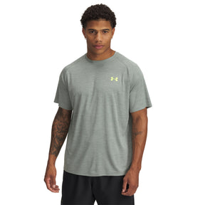 Under Armour Men's Tech Textured Short Sleeve Tee: Green/Yellow