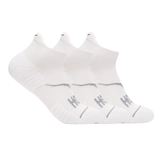 Hoka U No-Show Running Socks (3 pack) :White/White