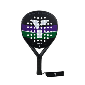 Y1 Panna Padel Racket: Black/Green/Purple