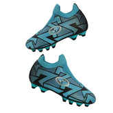 Optimum Aztec Laceless Moulded Stud Kids Football Boots: Ice Blue