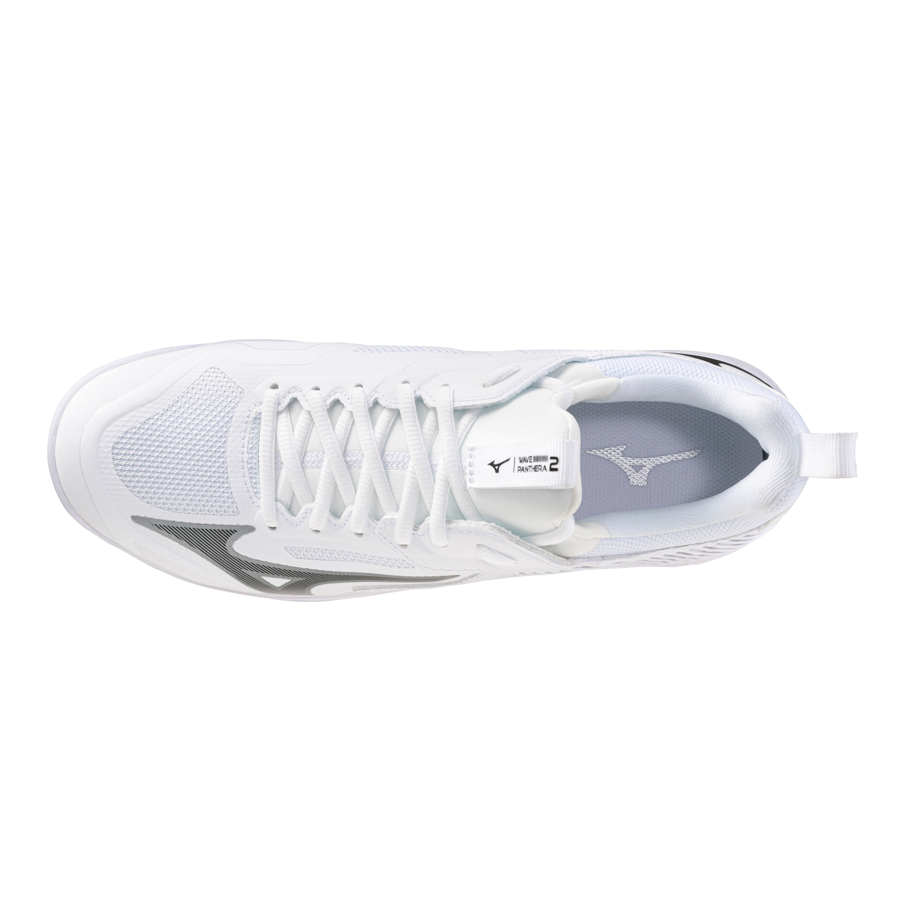 Mizuno Wave Panthera 2 Hockey Shoes: White/Black/Silver
