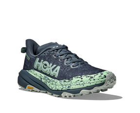 Hoka Speedgoat 6 GTX Womens Running Shoes: Thunder Cloud/Mint Fluorite - 8