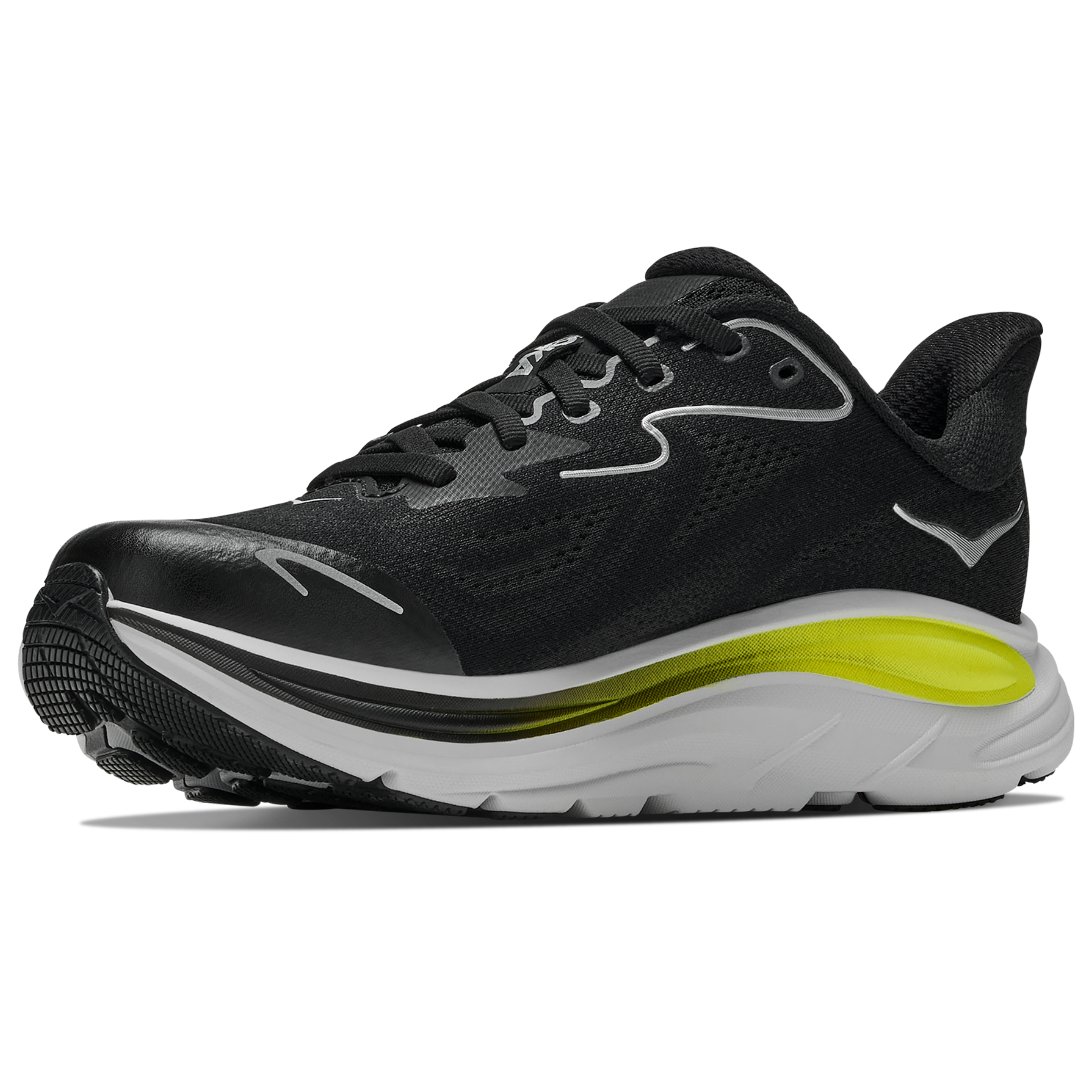 Hoka Clifton 10 Junior Running Shoes: Black/Cosmic/Grey